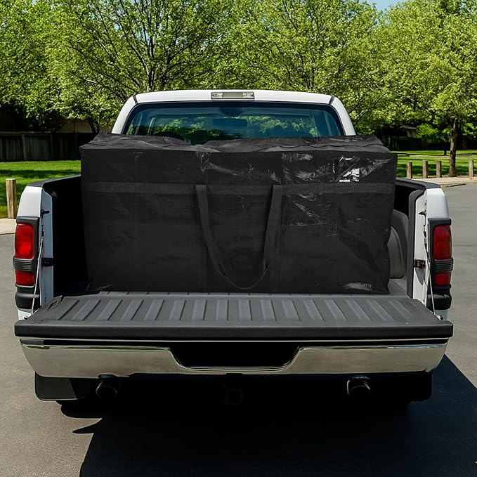 Windyun 6 Pack 69 Gallon Extra Large Moving Bags XXL Heavy Duty Storage Bag with Strong Zipper Handle Jumbo Big Tote Box Foldable for College Dorm Travel Clothes Duffle Blanket Pillow(Black)