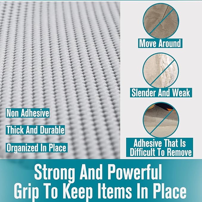 Shelf and Drawer Liner for Kitchen Cabinets Non-Adhesive, Non Slip Durable Strong Clean Long Size 12 Inches X 20 Feet, Shelves, Cabinets, Storage, Kitchen and Desks, Camel