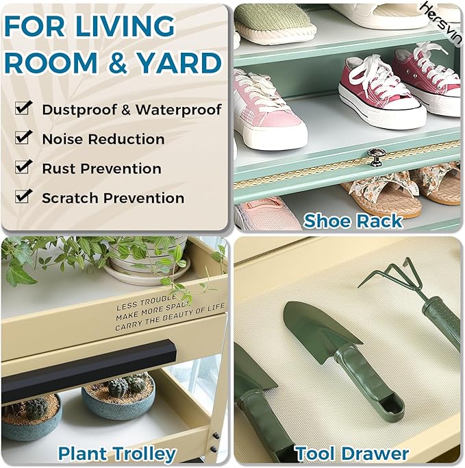Hersvin Shelf Liners 18 in x 20 ft Drawer Mats Non-Adhesive Cupboard Protector Kitchen Cabinet Lining Fridge Liner (Clear/Diamond)