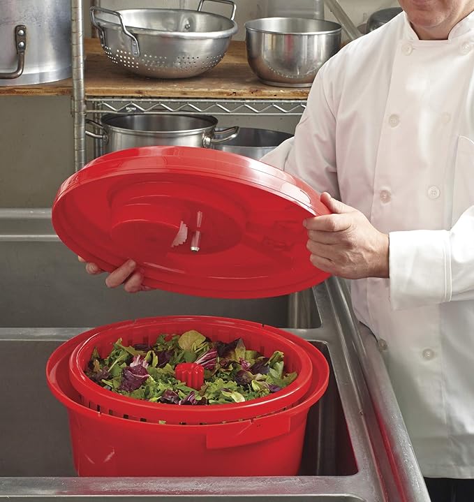 Chef Master Salad Spinner 5 Gallon Economy Salad Dryer, Large Capacity, Fits 5-6 Heads of Lettuce, Highly Durable Spinner Mechanism, Durable, 90008