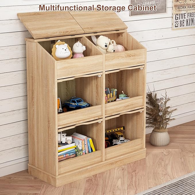 Potato Storage Bin Bread Box W/Lid,Rustic Onion&Fruit Organizer with Wood Hidden Door,Farmhouse Grocery Section Decorative,Vegetable Organization Cabinet W/Mesh Door for Kitchen Dining Room(Natural)