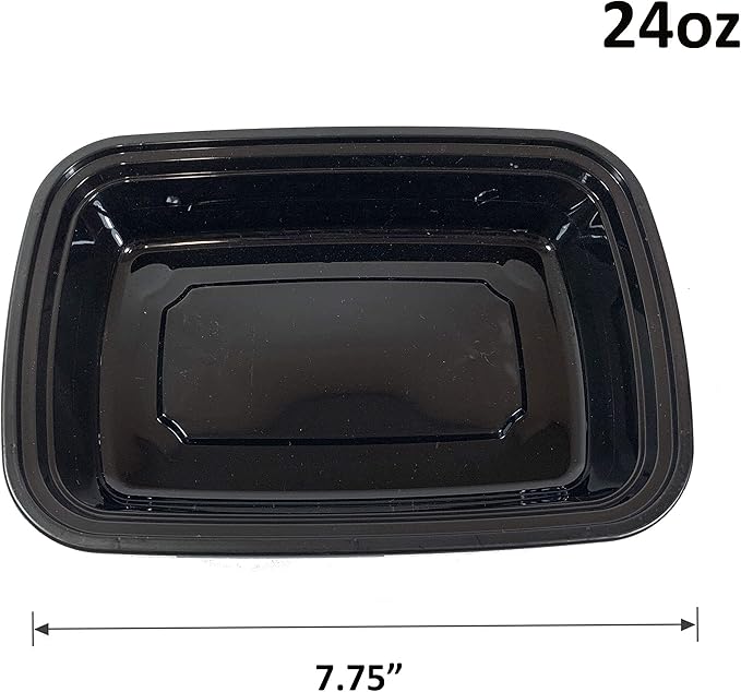 DHG PROFESSIONAL 50 sets Rectangle 24oz Meal Prep Containers with lids Microwavable Food Container Plastic BPA Free Rectangle