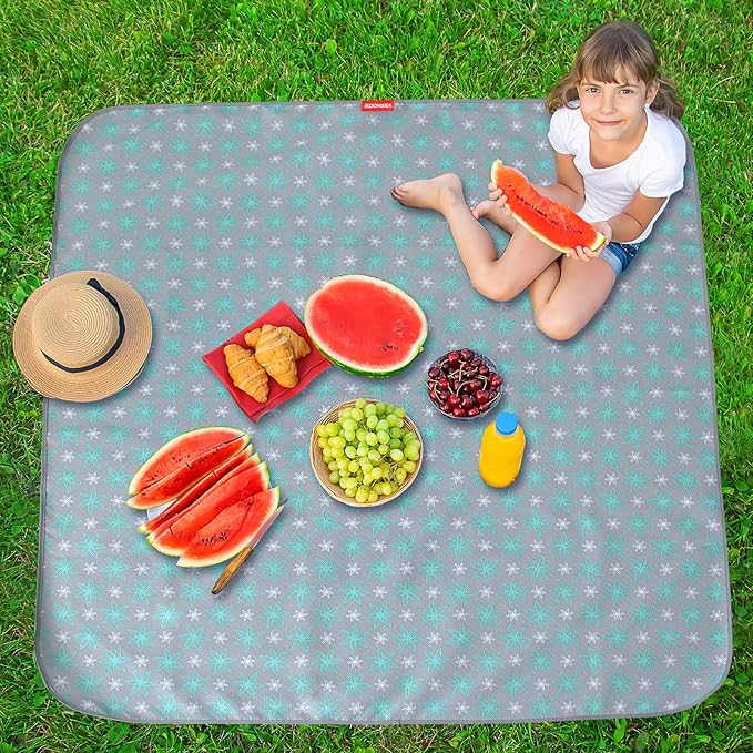 Extra Large Splat Mat 54”x 72” Waterproof Non Slip Floor Splash Mat for Under High Chair, Messy Mat and Table Cloth, Flower