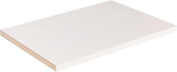 White Cabinet Shelves Melamine 1/2'' Thick, Custom, Cut to Size. (16'' Depth x 14' Inches Length)