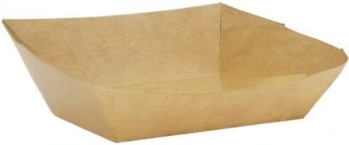Karat [3 lbs - 500 Pack Kraft Paper Food Serving Tray for Hot Dogs, Fries, Roasted Chicken, Ribs, Steaks (FP-FT300K)