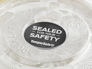 Angel's Peel Lounge Tamper Proof Stickers Roll — Tamper Evident Stickers for Food Safety, Delivery Bags, Drink Lids, Containers, Adhesive Seal Tape, Writable Surface - 1x3in 250-COUNTS, Black, Round