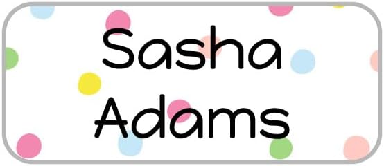 Name Bubbles - Custom Mini Daycare Name Labels for Kids (85 Labels) - Personalized Waterproof Name Stickers for Clothing Tags, Sippy Cups, Lunch Boxes, Water Bottles, & School Supplies (Pom Pom)