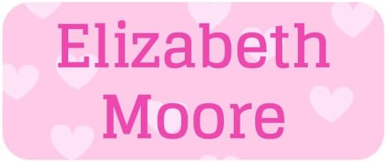 Name Bubbles - Custom Mini Daycare Name Labels for Kids (85 Labels) - Personalized Waterproof Name Stickers for Clothing Tags, Sippy Cups, Lunch Boxes, Water Bottles, & School Supplies (Sweetheart)