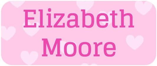 Name Bubbles - Custom Mini Daycare Name Labels for Kids (85 Labels) - Personalized Waterproof Name Stickers for Clothing Tags, Sippy Cups, Lunch Boxes, Water Bottles, & School Supplies (Sweetheart)