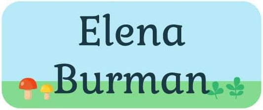 Name Bubbles - Custom Mini Daycare Name Labels for Kids (85 Labels)- Personalized Waterproof Name Stickers for Clothing Tags, Sippy Cups, Lunch Boxes, Water Bottles, School Supplies (Woodland Animals)