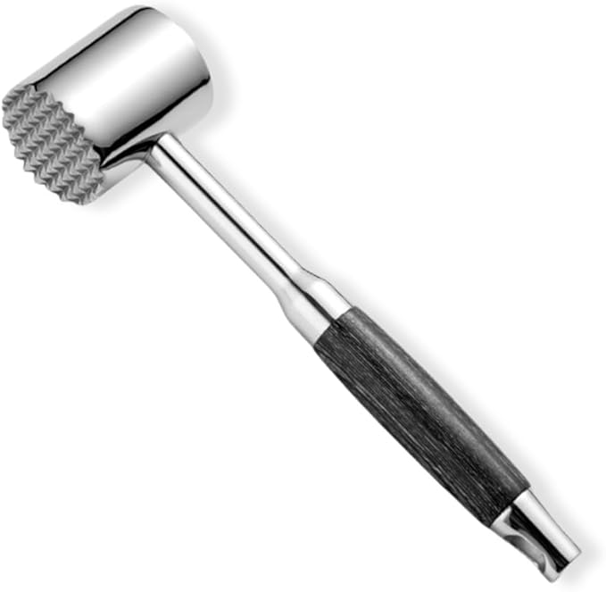 Professional Heavy Duty Meat Tenderizer Tool - 304 Stainless Steel Kitchen Mallet with Double-Sided Tenderizer & Ergonomic Handle - Easy Clean Meat Hammer for Home Kitchen, Restaurant, BBQ Essentials