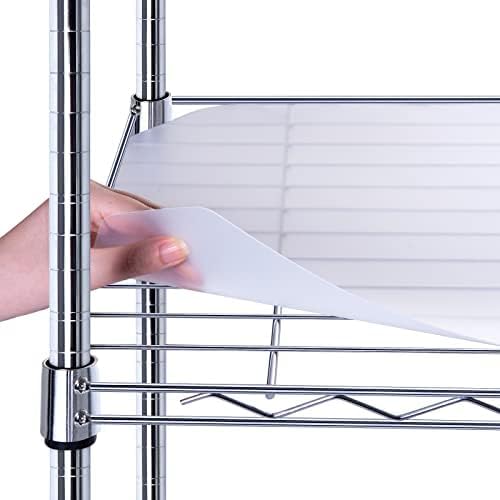 BRIAN & DANY Wire Shelf Liner 14" X 24", Set of 10, Heavy Duty Shelf Liners for Wire Shelving, Waterproof Wire Rack Shelf Cover, Transparent