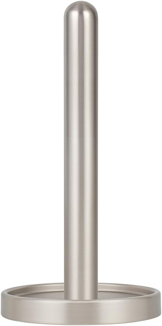 Ivilon Paper Towel Roll Stand - Steady and Easy Tear - Fits All Paper Towel Rolls - Brushed Nickel