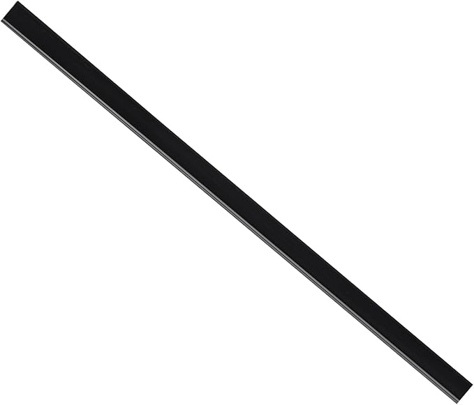 Pro Painter 100 Pack Self-Adhesive Label Strips, 1.25"H Price Tag Holder for Plastic, Metal and Wood Gondola Shelf, Clear Front/Black Back Sign Holder for 48" Long