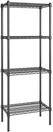 14" x 24" NSF Black Epoxy 4-Shelf Kit with 72" Posts, Commercial Storage Rack Unit, Heavy Duty Storage Shelving, Wire Shelving Kit, Adjustable Rack Strong Steel, Multipurpose Wire Shelf