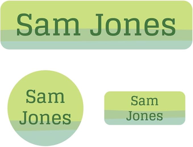 Name Bubbles - Kids Custom Name Labels for Daycare, School, Camp (102 Labels) - Personalized Waterproof Name Stickers for Clothes Tags, Lunch Boxes, Water Bottles, & School Supplies (Ombre)