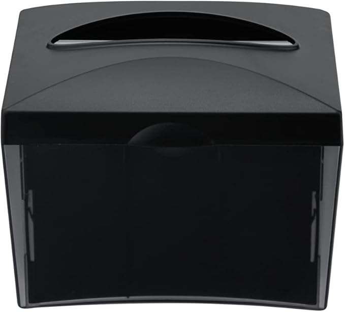 Restaurantware 7.5 x 6 x 6.3 Inch Napkin Holders 1 Rectangle Napkin Dispenser - Tabletop Easy Access Gray Plastic Commercial Napkin Dispensers Refillable For Countertops