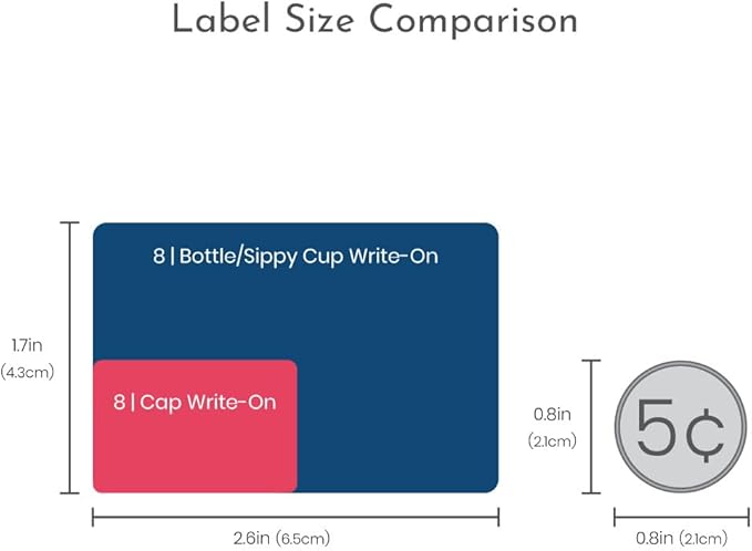 Name Bubbles - Reusable Baby Bottle Labels for Daycare (20 Labels) - Kids Washable Name Tags for Bottles, Sippy Cups, & Snack Containers, Waterproof, Baby Name Stickers, Write-On (Soccer)