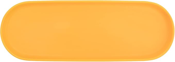 Simple Style Ceramic Sink Tray - Bathroom and Kitchen Cosmetics Dish, Candle and Perfume Tray (Yellow)
