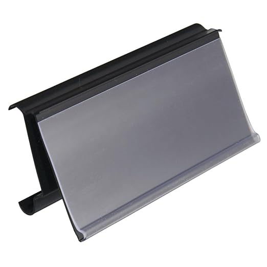 Hubert Label Holder for Metro Shelves Edge View Wire Shelf - 3" L x 1 1/4" H 100 Per Bag