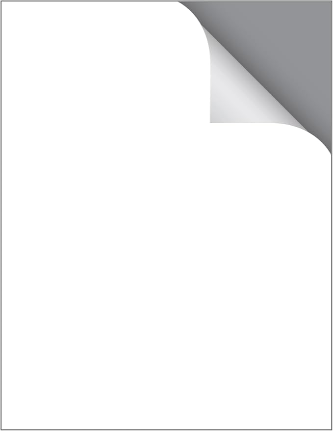 MACO Laser/Ink Jet White COVER-ALL Full Sheet Labels, 8-1/2" x 11", 1 per Sheet, 25 per Pack (ML-0125)