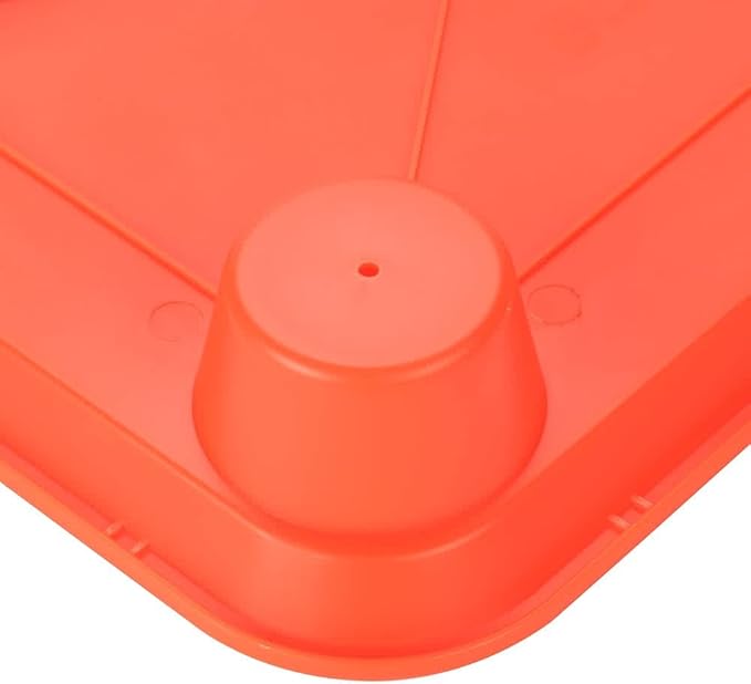 G.E.T. FT-20-OR BPA-Free Stackable Cafeteria / Fast Food Tray, 17" x 14", Orange (Set of 12)