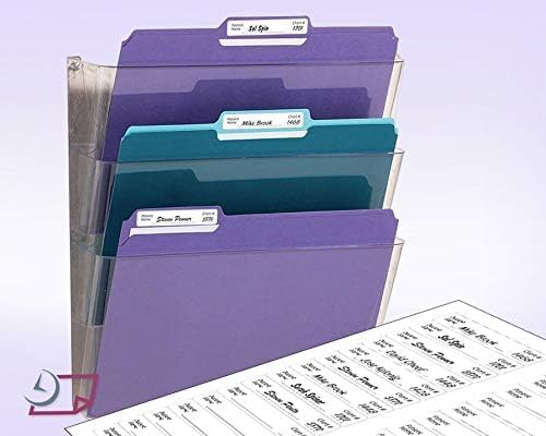 NextDayLabels 0.66x3.43 Inch Rectangle File Folder Labels White for Laser Inkjet Printer - 30 Per Sheet Self-Adhesive Organization Filing Made in USA - 30,000 Labels
