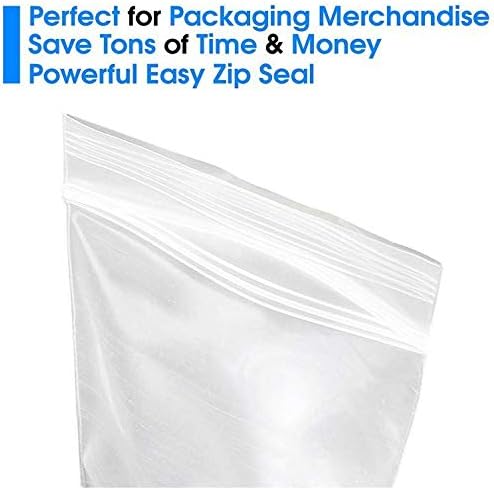 Secure Seal 3x3 Inch Reclosable Clear Zipper 2 Mil Plastic Storage Bags Top Zip Seal (Pack of 100)