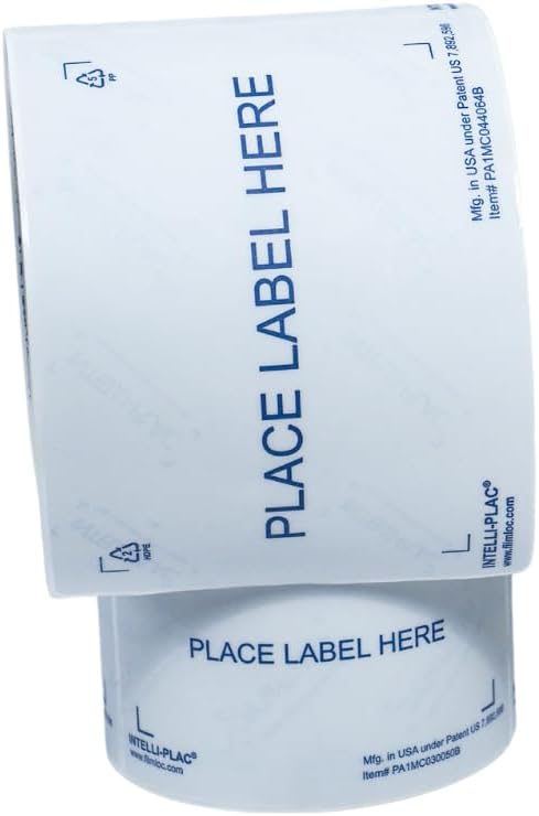 INTELLI-PLAC Label Holder for Containers, Totes, Bins (1000, 4.5X6.5) Permanent Label Holder Makes It Easy to Apply-Remove-Replace Your Labels. Prevent Sticky Residue & Messy Overlapping of Labels