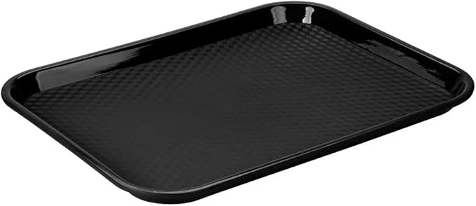 G.E.T. FT-16-BK BPA-Free Cafeteria / Fast Food Tray, 16.25" x 12", Black (Set of 12)