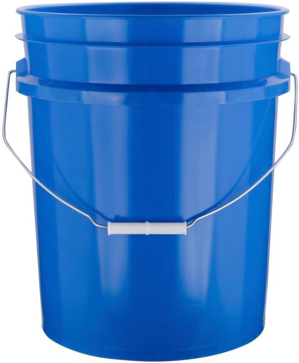 House Naturals 5 Gallon Premium HPDE Plastic Bucket - Made in USA Food Grade Storage Container, BPA Free All Purpose Pail (2, Blue)