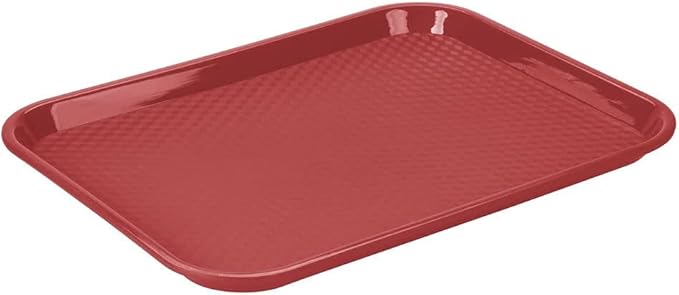 G.E.T. FT-14-Red BPA-Free Cafeteria / Fast Food Tray, 14" x 10.75", Red (Set of 12)