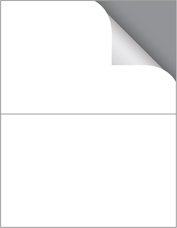 Cover-All Printable Labels for Shipping - Laser/Ink Jet Compatible Shipping Labels, 2 per Sheet, 5-1/2" x 8-1/2", Box of 100 Pages/200 Labels, White