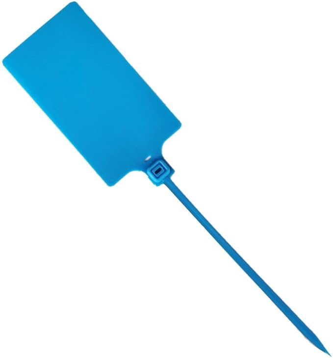 Plastic Seals Shipping Tags Logistics Use Big Sign Tie Large Label Tie, 255 mm Total Length, Package of 100 pcs (Blue)