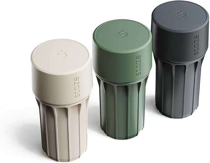 Staze Preserve Vacuum Sealed Storage Jars (148ml) | Herb Storage & Food Storage Container with Protection - (CAMO TRIO)