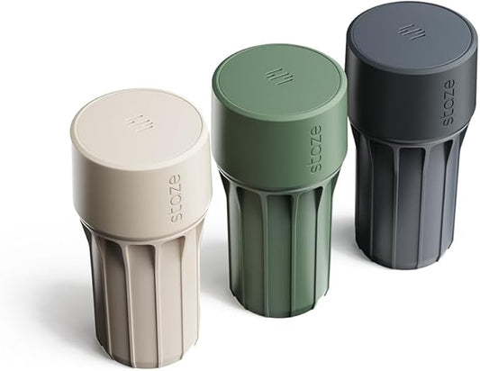 Staze Preserve Vacuum Sealed Storage Jars (148ml) | Herb Storage & Food Storage Container with Protection - (CAMO TRIO)