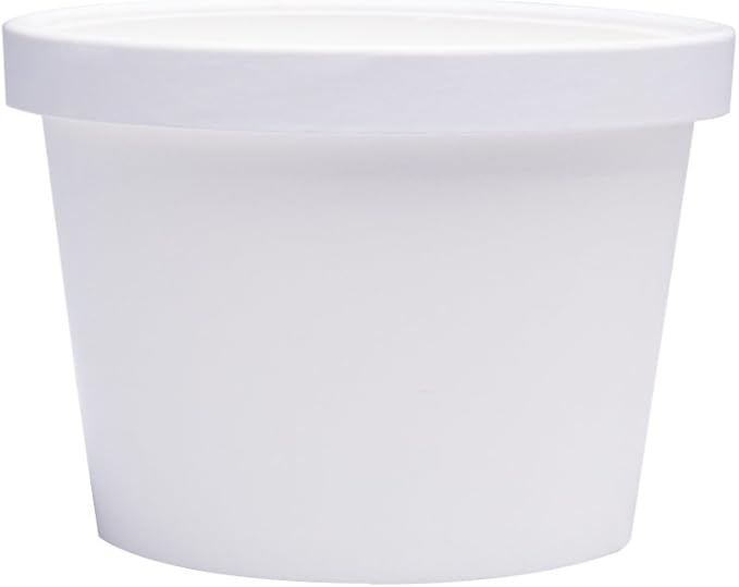 Belinlen Paper Ice Cream Cups with Lids, Hot/Cold Soup Cups (White, 40, 12 oz)