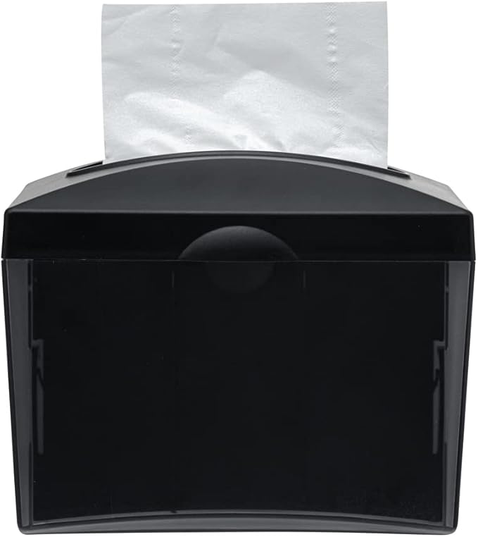 Restaurantware 7.5 x 6 x 6.3 Inch Napkin Holders 1 Rectangle Napkin Dispenser - Tabletop Easy Access Gray Plastic Commercial Napkin Dispensers Refillable For Countertops