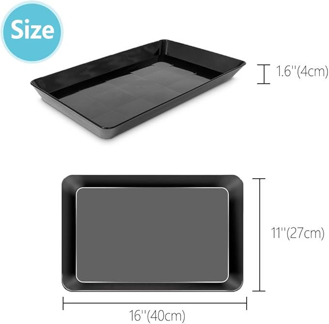 AMGBZT Serving Tray Platter, 5 Pcs Food Tray for Veggie Fruit Snack Dessert Cookie Cheese, Food Trays for Party Supplies Display, Plastic Platters for Serving Food, Large Trays, BPA Free