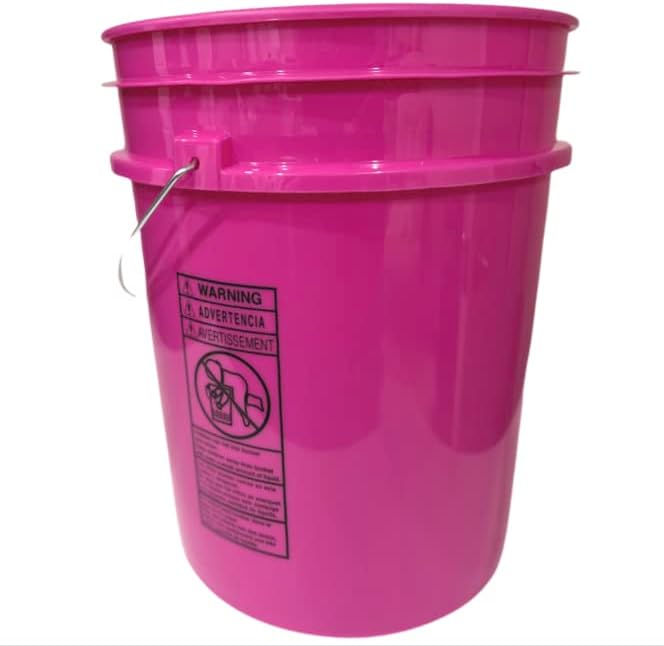 House Naturals 5 Gallon Food Grade Plastic Bucket, 3 Colors, BPA Free, Made in USA (Pack of 3) Buckets only, no lids