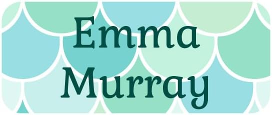 Name Bubbles - Custom Mini Daycare Name Labels for Kids (85 Labels) - Personalized Waterproof Name Stickers for Clothing Tags, Sippy Cups, Lunch Boxes, Water Bottles, School Supplies (Mermaid Pattern)