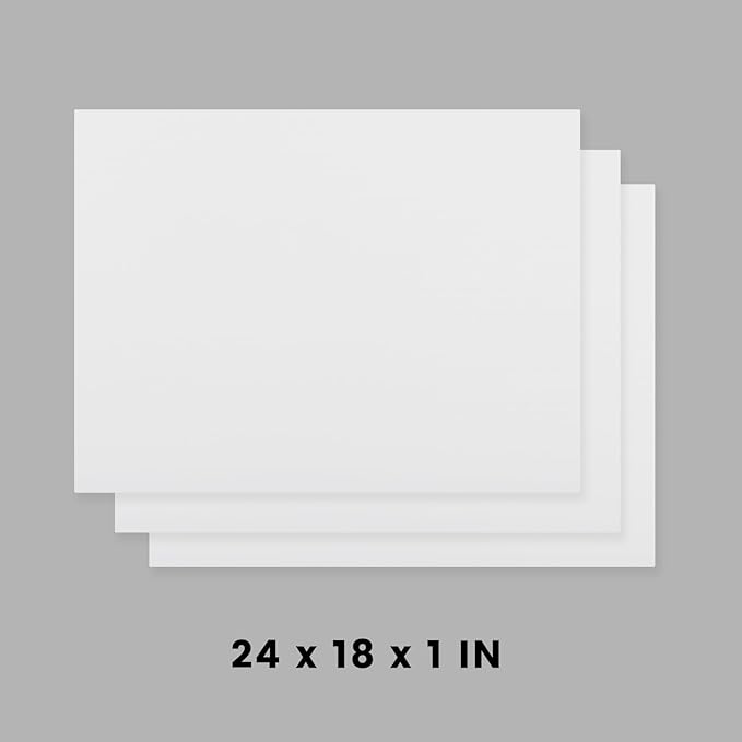 EASYROSE White Plastic Cutting Board Set of 3, 24 x 18 x 1 Inch Commercial Grade Chopping Board Large Cutting Boards for Kitchen - Dishwasher Safe, NSF Certified
