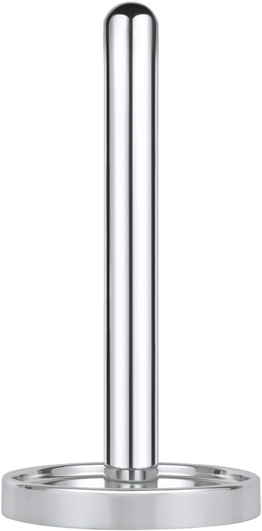 Ivilon Countertop Paper Towel Holder - Steady and Easy Tear - Fits All Paper Towel Rolls - Chrome