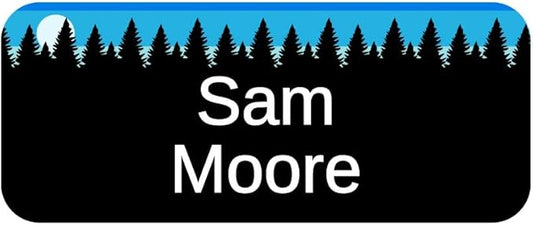 Name Bubbles - Custom Mini Daycare Name Labels for Kids (85 Labels) - Personalized Waterproof Name Stickers for Clothing Tags, Sippy Cups, Lunch Boxes, Water Bottles, & School Supplies (Forest Sky)