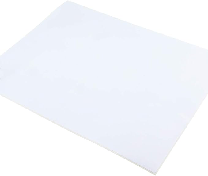 L LIKED 30 Printable White Sticker Paper Full Sheet Label, Matte, 8.5" x 11" for Laser & Inkjet Printing (30 Sheets)