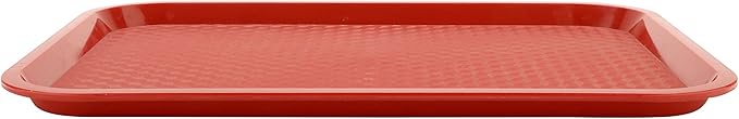 G.E.T. FT-14-Red BPA-Free Cafeteria / Fast Food Tray, 14" x 10.75", Red (Set of 12)