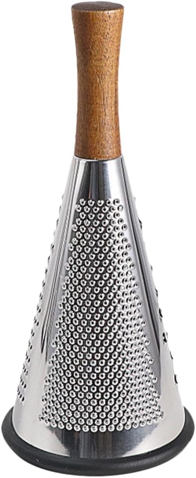 OFFSCH Kitchen Grater Potato Grater Fruit Chopper Home Tools Cheese Grater Vegetable Stripper Handle Cheese Graters Cone-Shaped Vertical Kitchen Accessory Wood