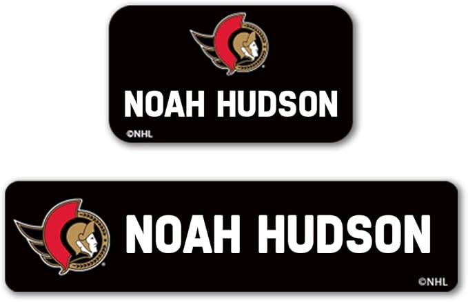 NHL Hockey Labels - Custom Peel and Stick, Waterproof Labels - Great for Organization, Sports, School, Day Camp Labels - 155 Pack (Ottawa Senators)