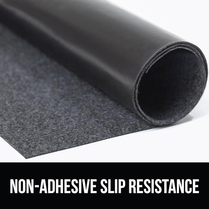 GORILLA GRIP LeakGuard Non-Adhesive Under Sink Mat for Kitchen Cabinet, 24x40, Waterproof Quick Dry Shelf Liner, Durable Absorbent Felt Mats for Bathroom Sinks, Cabinets, Dresser, Easy Trim, Charcoal