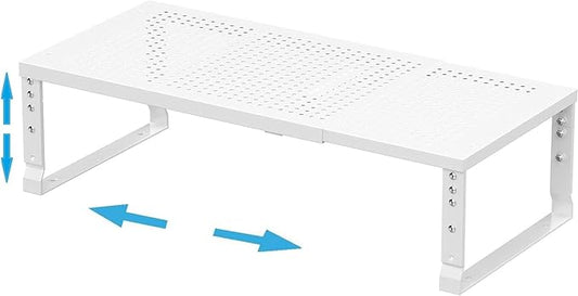 Wobmmi Expandable,Adjustable & Stackable Spice Rack, Cabinet Kitchen Countertop Shelf Organizer,Metal Pantry Storage Shelves - Space-Saving Storage Solution(1Pack/White/Medium)